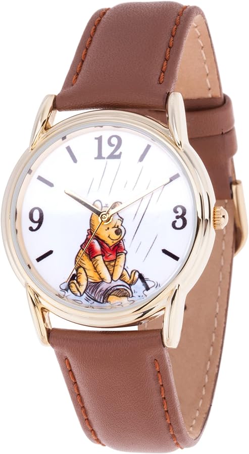 Disney Winnie The Pooh Adult Classic Cardiff Analog Quartz Leather Strap Watch