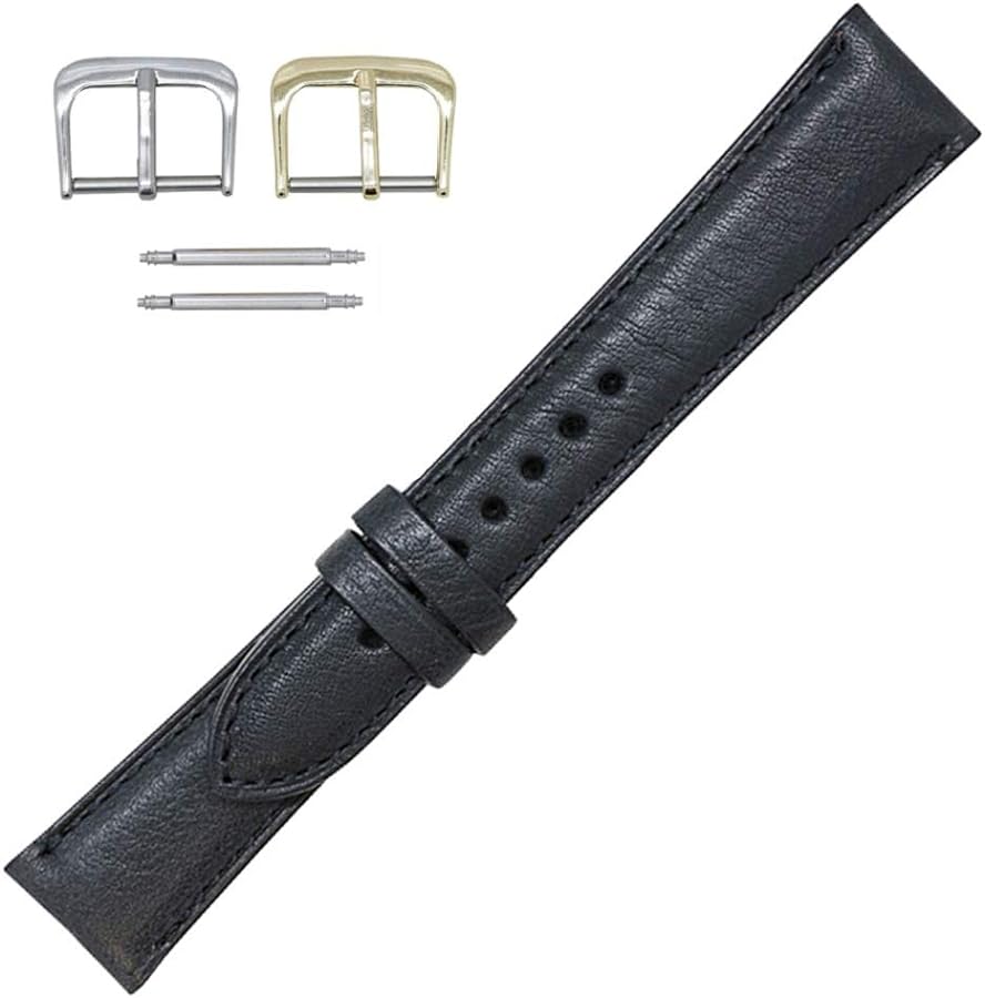 Made in the USA - Montana Genuine Leather – Short Watch Bands Straps - American Factory Direct - Gold and Silver Buckles Included