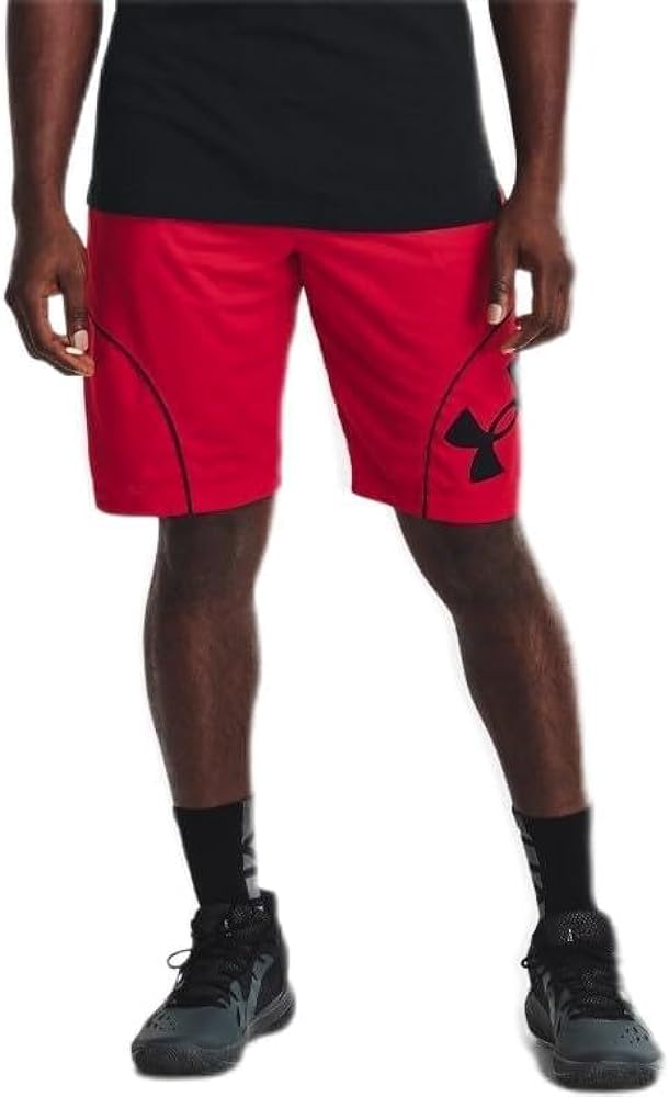 Under Armour Mens Perimeter 11in. Shorts 2XLT Red-Black