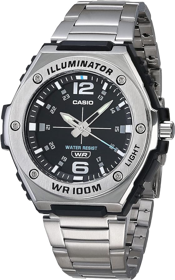 Casio Illuminator Men's Quartz 100M Water Resistant 3-Year Battery Watch MWA100HD-1AV