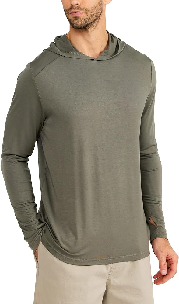 Free Fly Men's Shade Hoodie - UPF 50+ Sun Protection Moisture Wicking, Breathable Bamboo Viscose Outdoor Shirt for Men