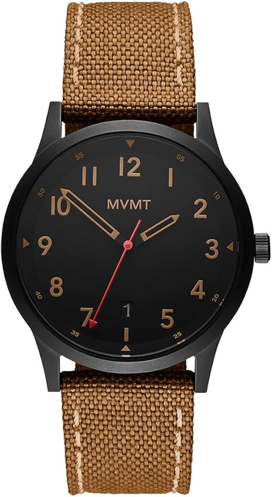 MVMT Field 3H Timepieces for Men - Stainless Steel - Water Resistant 10 ATM/100 Meters - Sporty to Casual - 41mm