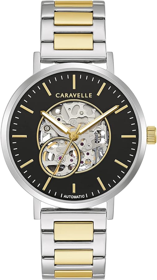 Caravelle by Bulova Men's Dress Automatic Watch, Stainless Steel, Open Aperture, 41mm