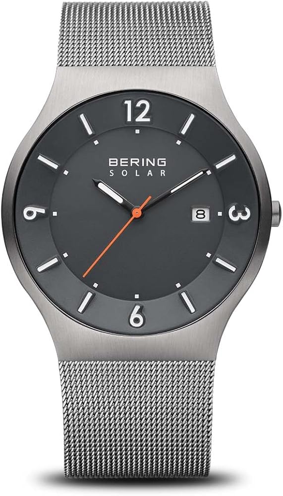 Bering Men's Watch Solar Movement - Solar Collection with Stainless Steel and Sapphire Glass 14440-XXX Wristwatches