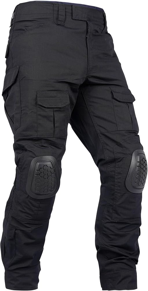 Tactical Pants for Men G3 Combat Pants with Knee Pads Waterproof Camo Cargo Pants for Airsoft Paintball No belt