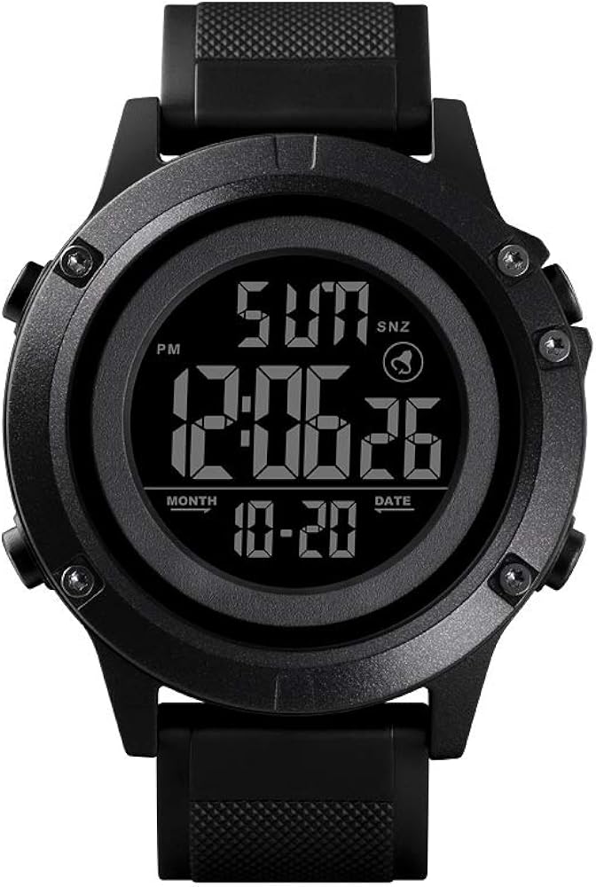 CKE Men's Digital Sports Watch Large Face Military Waterproof Watches for Men with Stopwatch Alarm