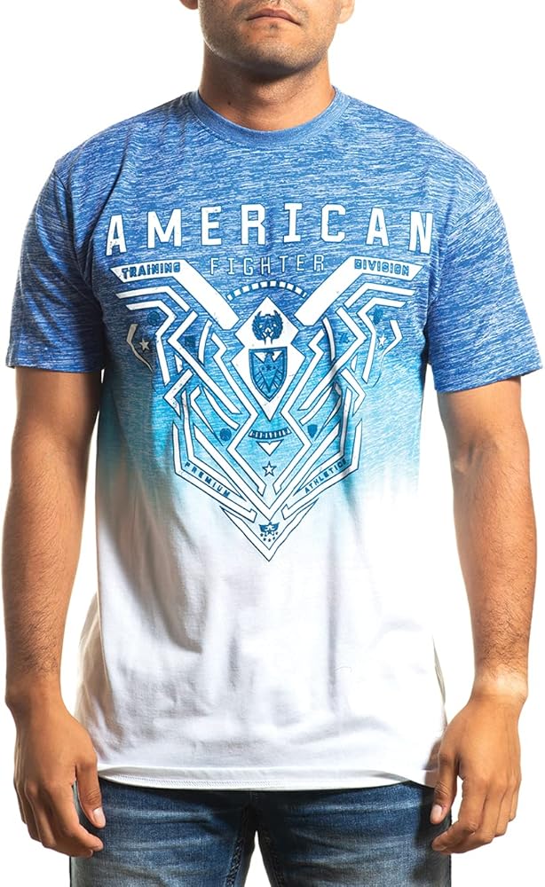 American Fighter Mens Sublimated T-Shirt Colored Short Sleeve Shirts for Men.