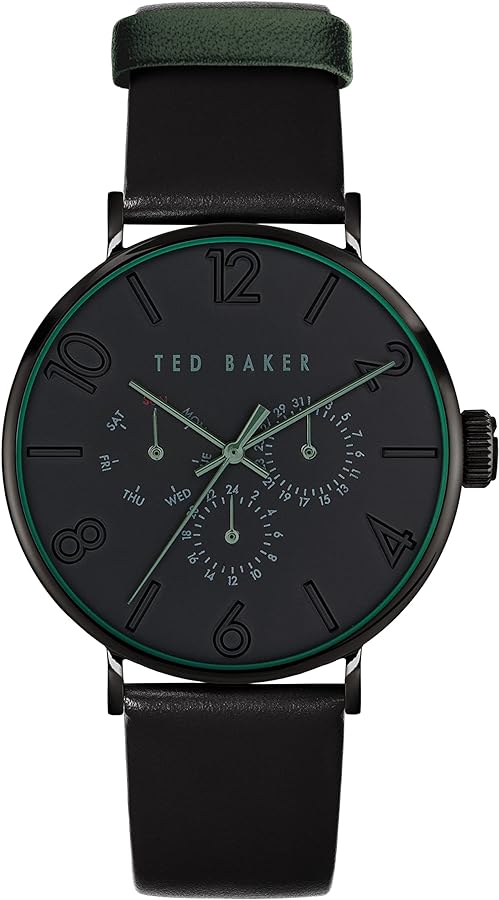 Ted Baker Gents Black Eco-Leather Strap Watch (Model: BKPPGS3039I)