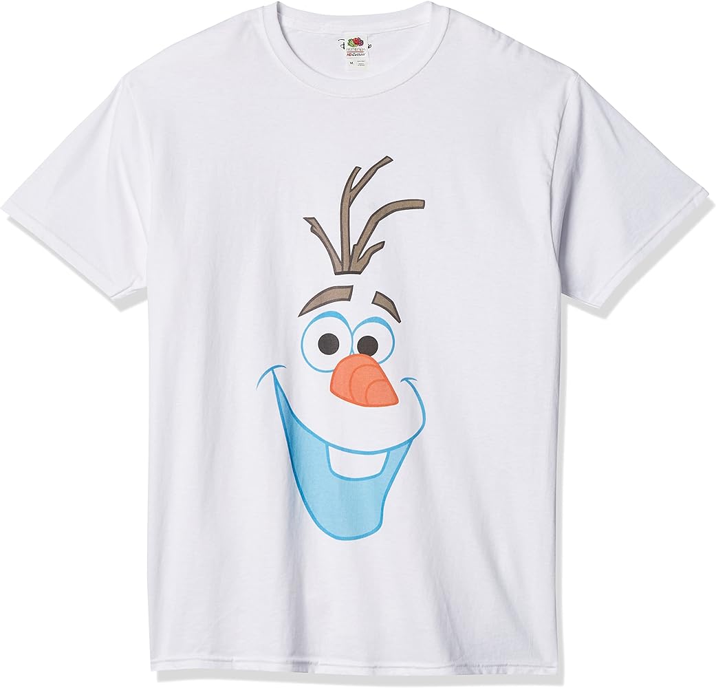 Disney Men's Frozen Big Olaf Face Two T-Shirt