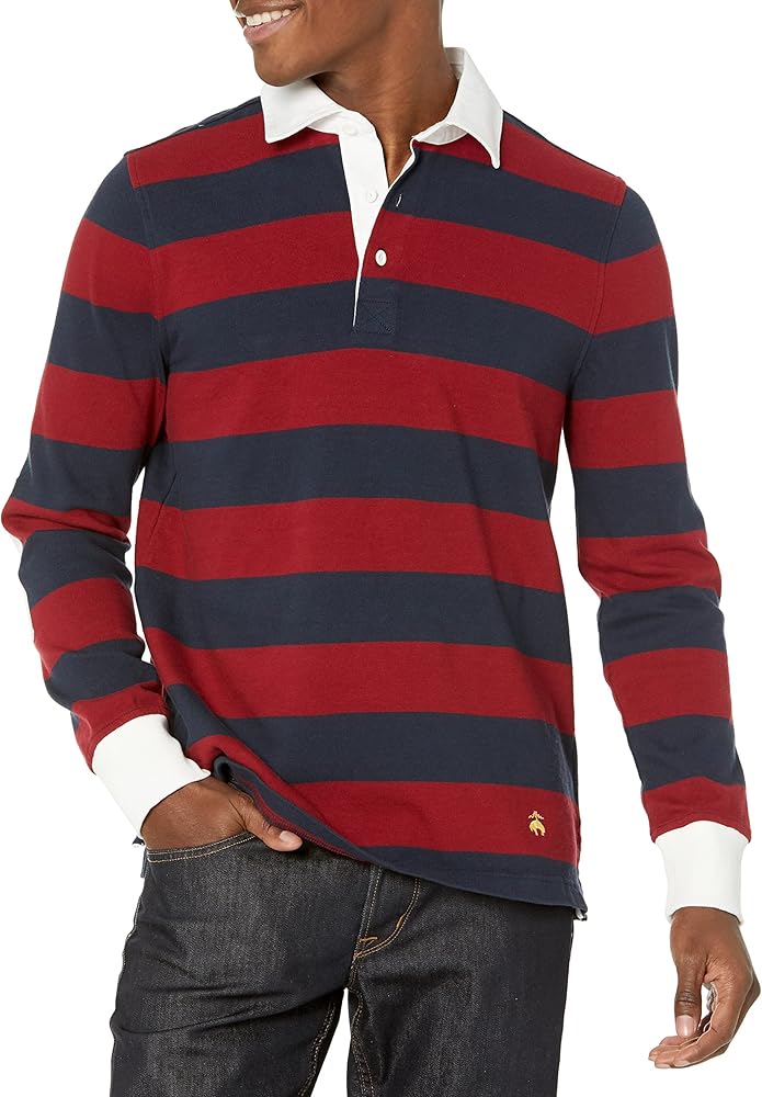 Brooks Brothers Men's Classic Long Sleeve Rugby Shirt