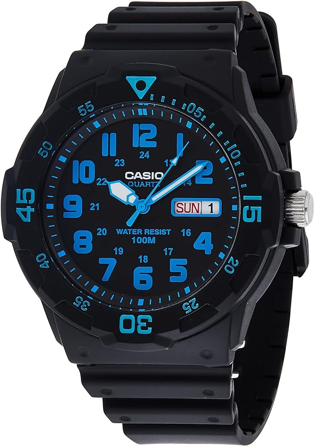 Casio Unisex MRW200H-2BV Neo-Display Black Resin Watch