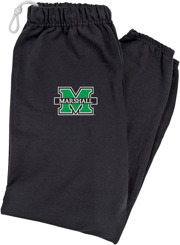 LOGOVISION Mens Jogger Sweatpants Collegiate School Logo Black Collection