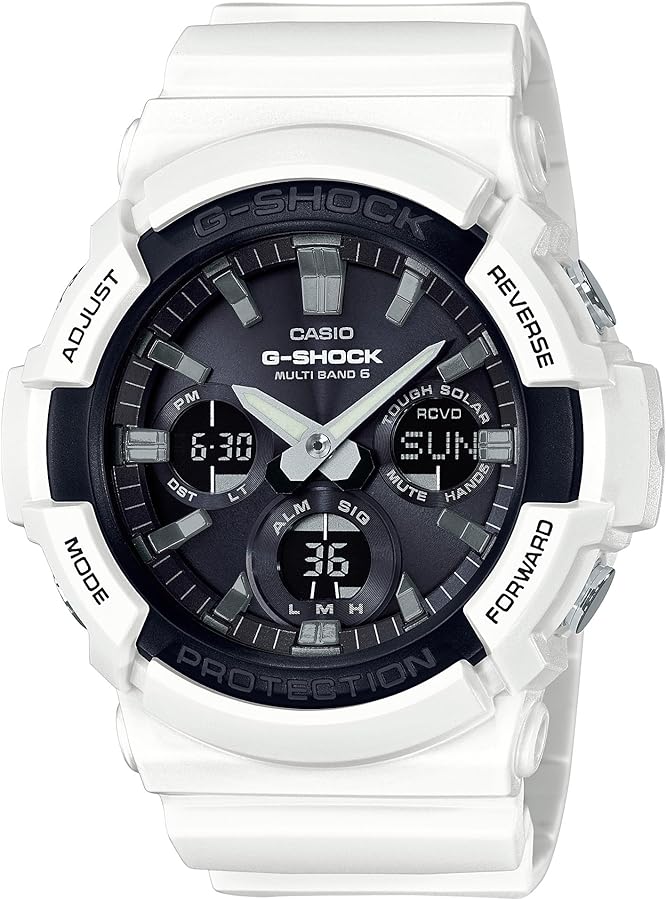 Casio Men's G-Shock GAS-100B-7ACR Solar White Resin Watch