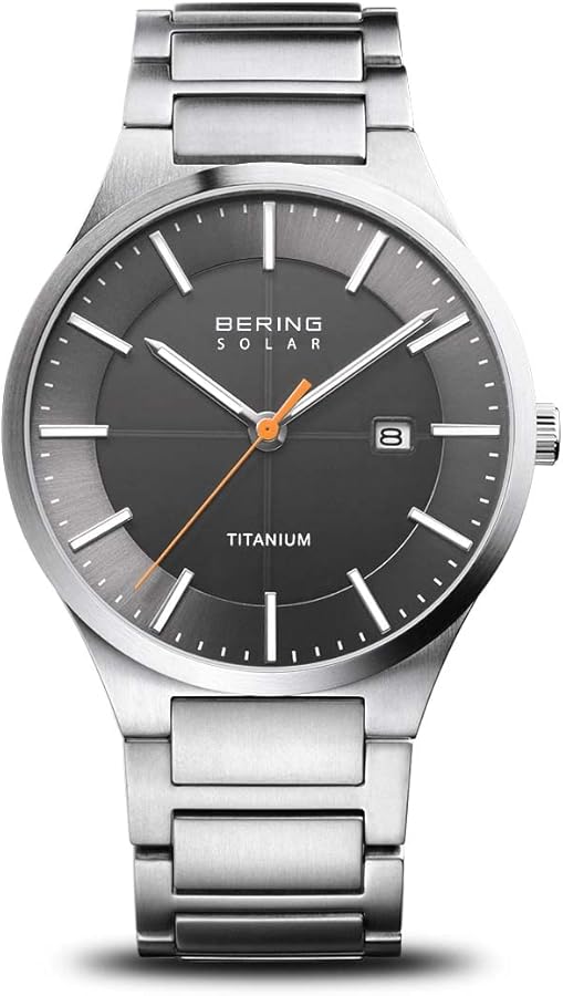 BERING Men's Analogue Quartz Watch with Titanium Strap