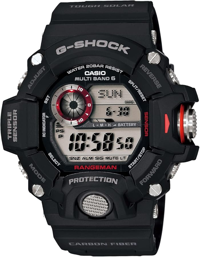 Casio Men's GW-9400J-1JF G-Shock Digital G Rangeman Series Multiband 6, Black Watch