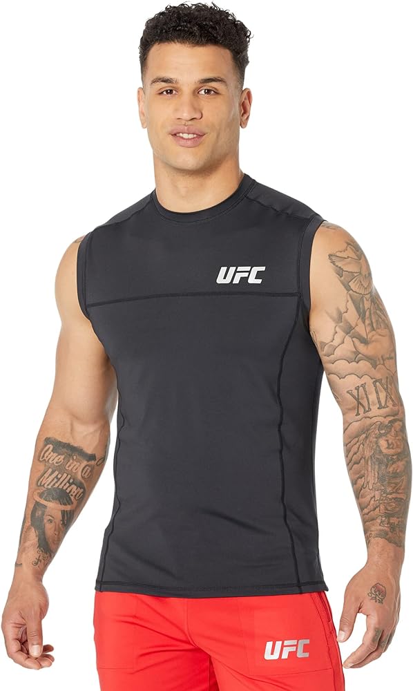 UFC Sleeveless Crew Neck Tank Top for Men – Blended Cotton – Short Sleeves – Regular Fit – Graphic Printed