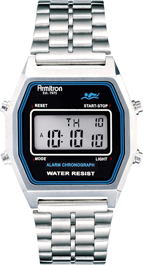 Retro Digital Chronograph Bracelet Watch, 40/8474