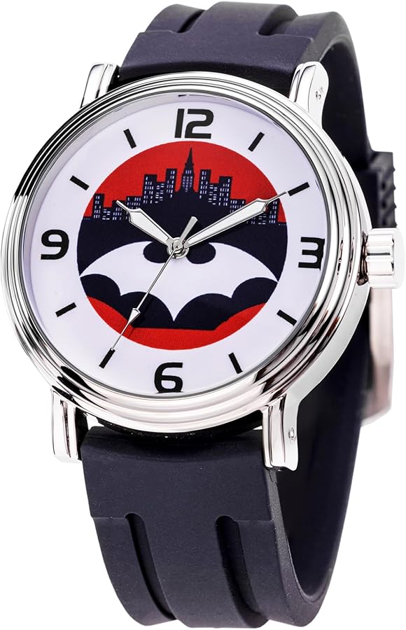 Warner Brothers Batman Adult Vintage Watch, Classic DC Comics Analog Quartz Watch