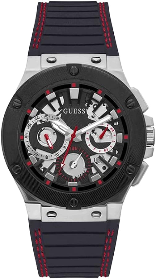 GUESS Men's 44mm Watch - Navy Strap Navy Dial Navy Case