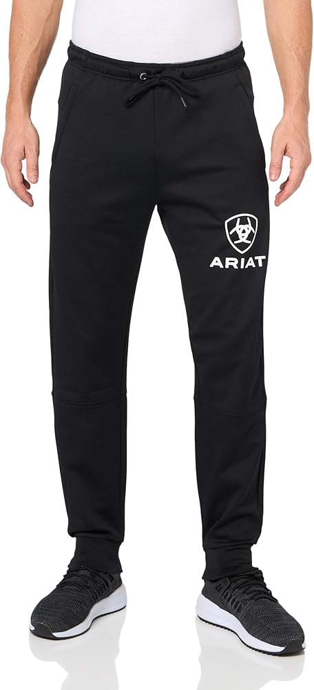 ARIAT Men's Logo Tek Fleece Jogger Sweatpants