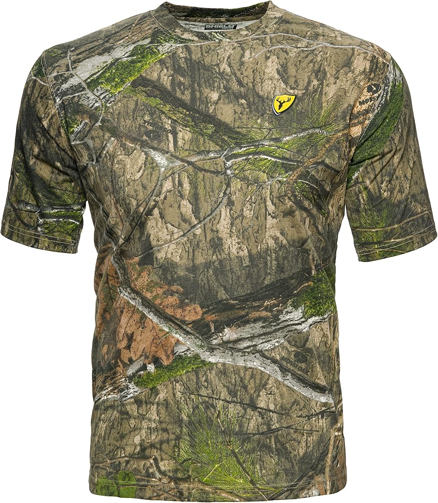 SCENTBLOCKER Scent Blocker Fused Cotton Lightweight Short-Sleeve Camo Hunting Shirt for Men