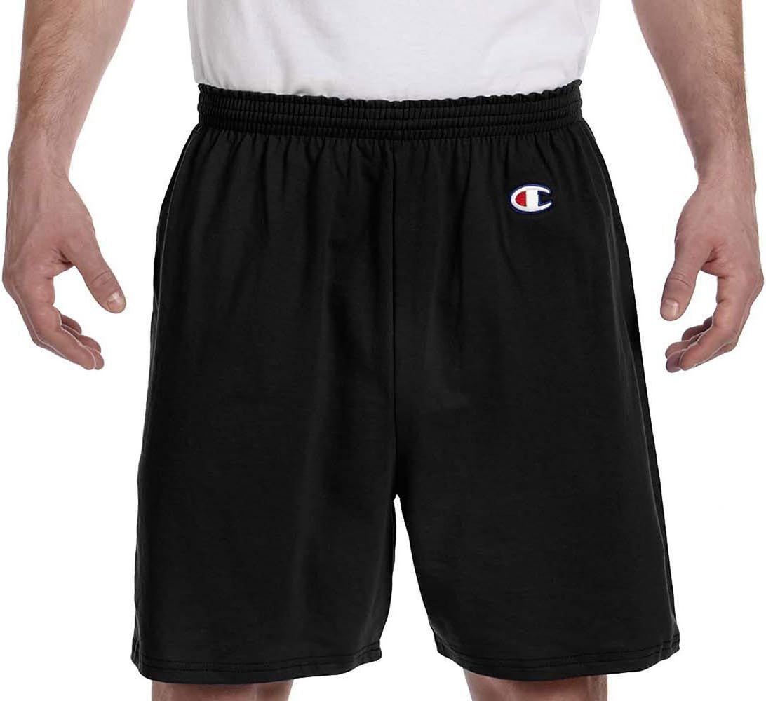 Champion Mens Cotton Gym Shorts (8187)-Black,2XL