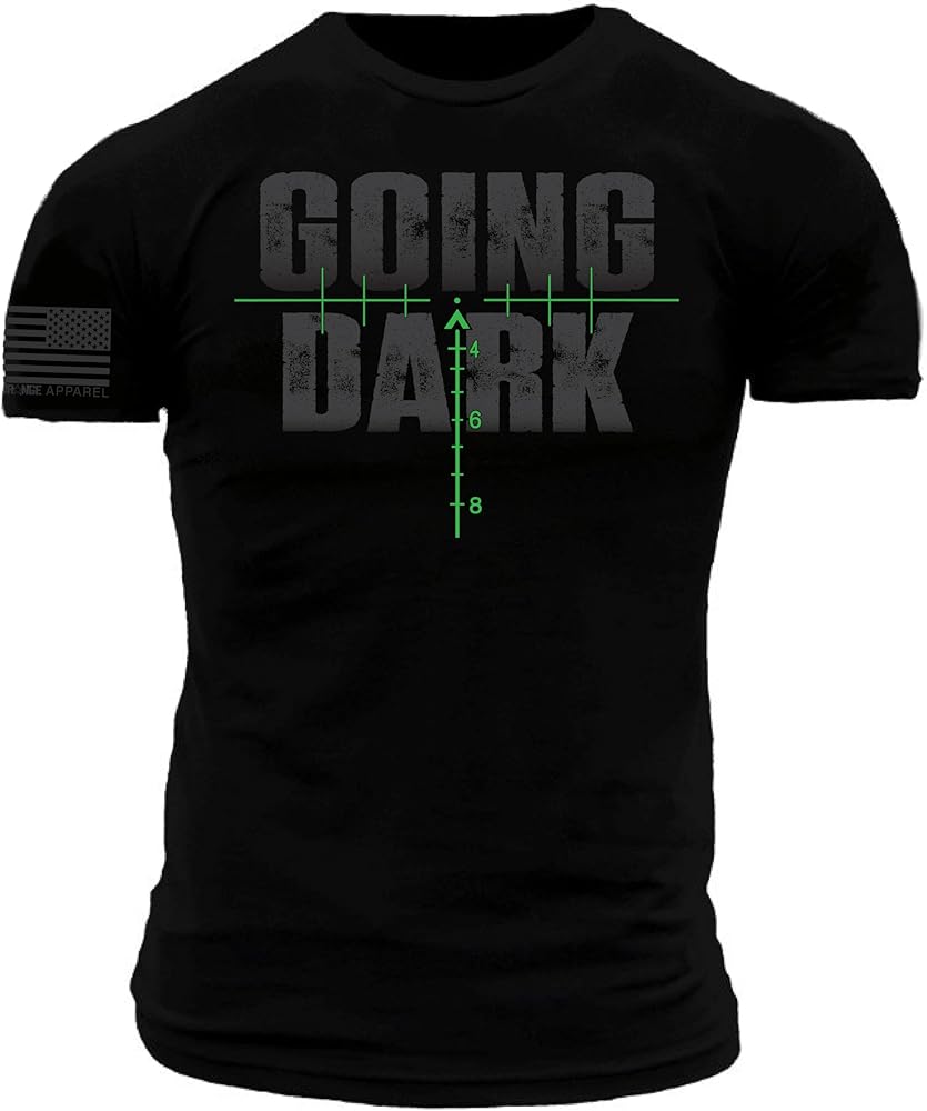 Going Dark Tactical PVS Night Vision IR Rifle Reticle Premium Men's Modern Athletic Fit 100% Cotton T-Shirt