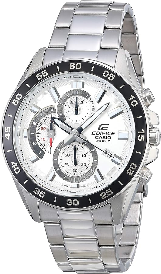 Casio Men's EFV-550D-7AVUDF Edifice Analog Display Quartz Silver Watch