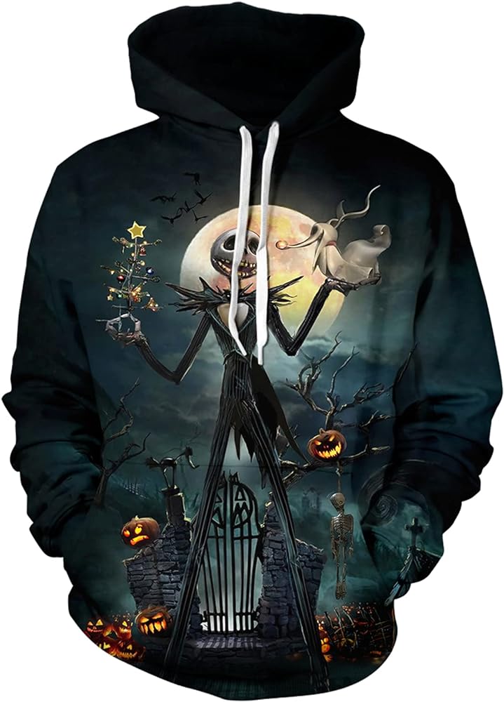 Men's And Women's Hoodies,Jack And Sally Hoodies Sweatshirt And Pants Suit