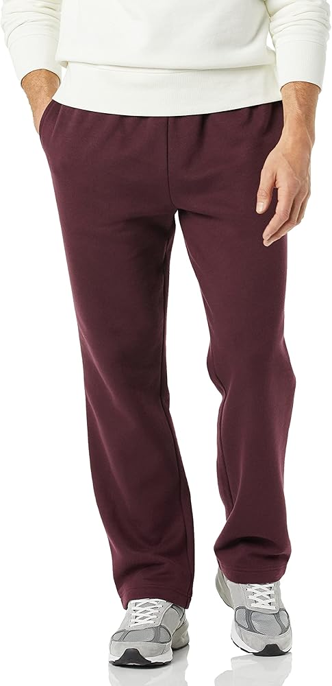 Amazon Essentials Men's Fleece Open Bottom Sweatpant (Available in Big & Tall)