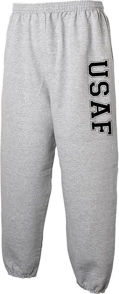 USAF Air Force Military Theme Sweat Pants in Sport Gray