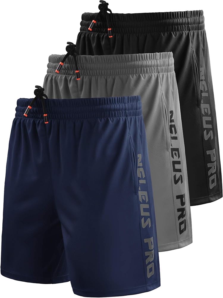 NELEUS Men's Lightweight Workout Athletic Shorts with Pockets