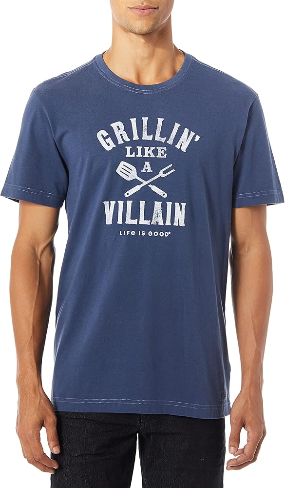 Life is Good Men's Crusher Graphic T-Shirt Grillin'