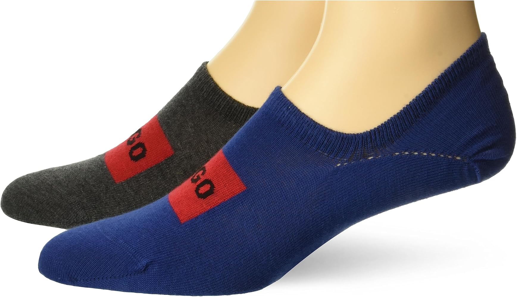 HUGO Men's 2-Pack Low Profile Cotton Socks