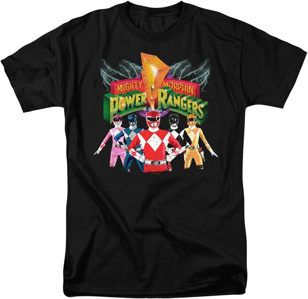 Popfunk Classic Power Rangers Unite T Shirt & Stickers