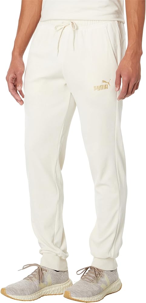 PUMA Men's Gold Trimmed Velour Track Pants