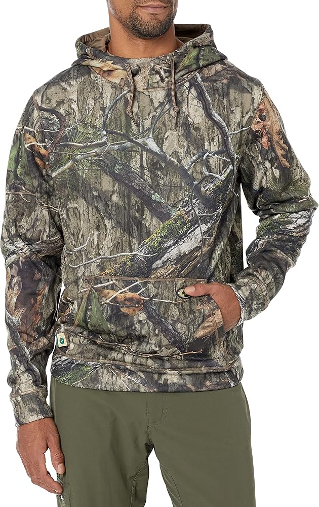 Mossy Oak Men's Standard Camo Hunting Hoodie Performance Fleece