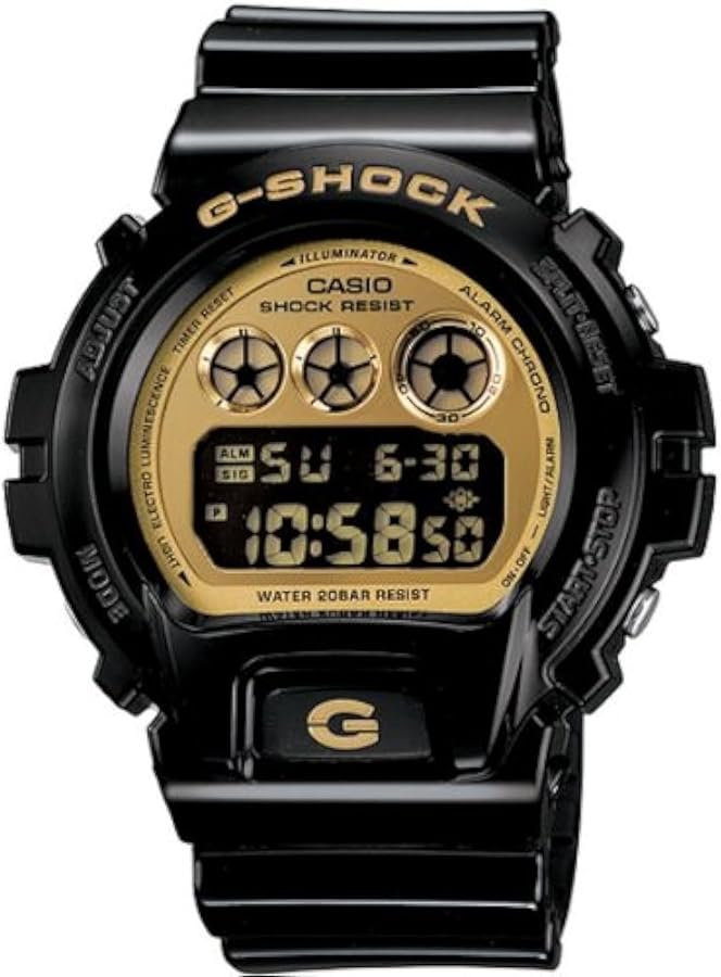 Casio - G-Shock - Mirrored Style - DW6900-CB Series - Black w/ Gold Face , One Size