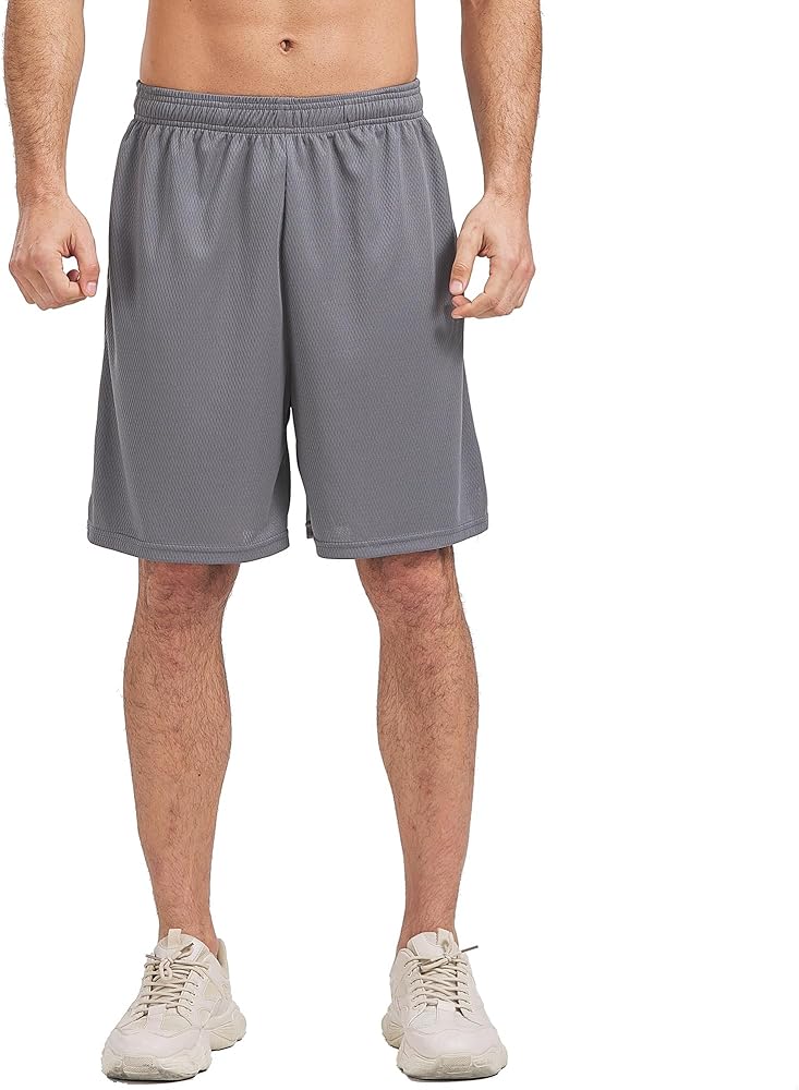 Mens Shorts Mesh Gym Lightweight Comfortable 7"/ 5" Basketball Shorts Loose-Fit with Pockets