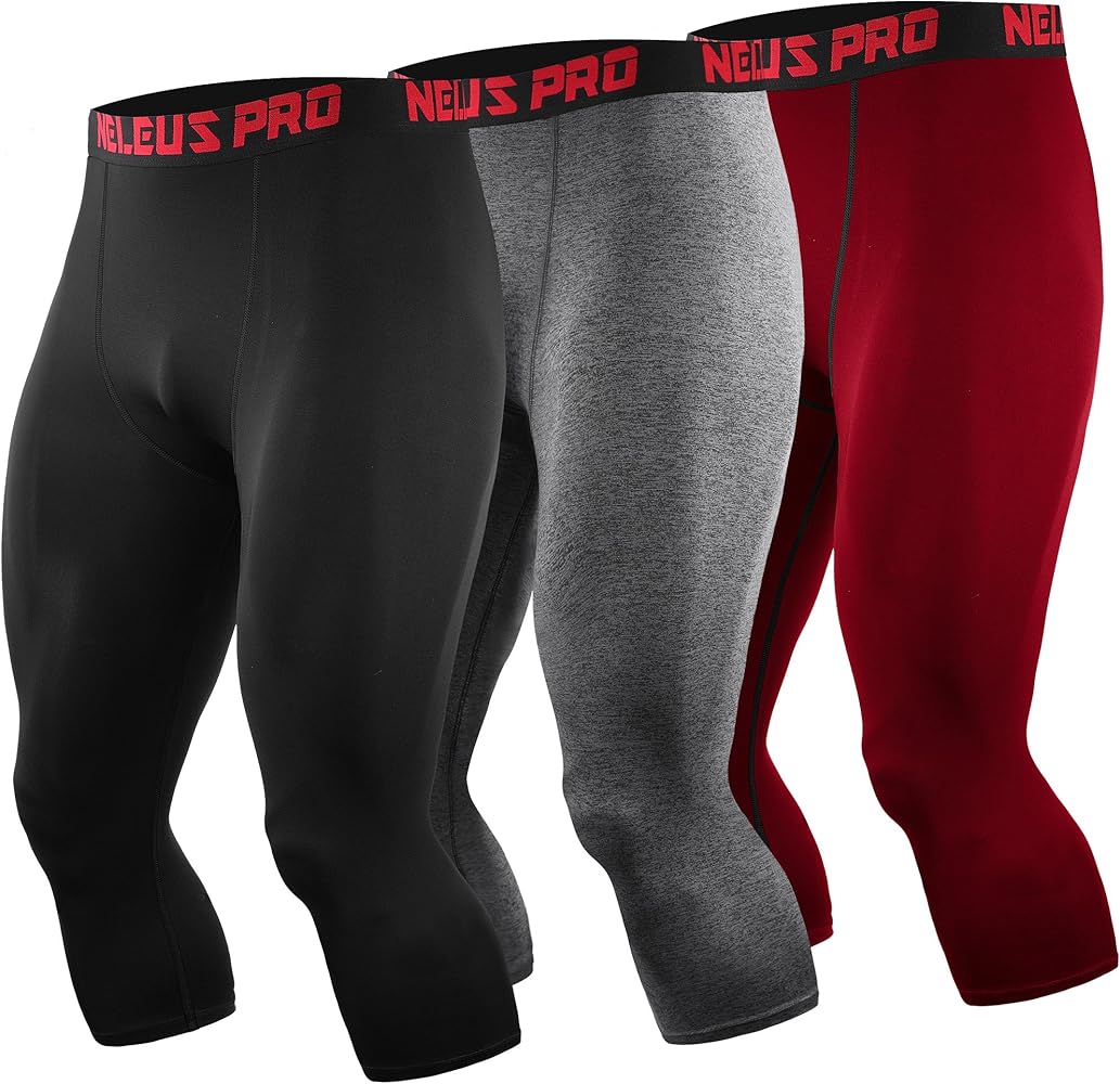 NELEUS Men's Dry Fit Compression Pants Workout Running Leggings