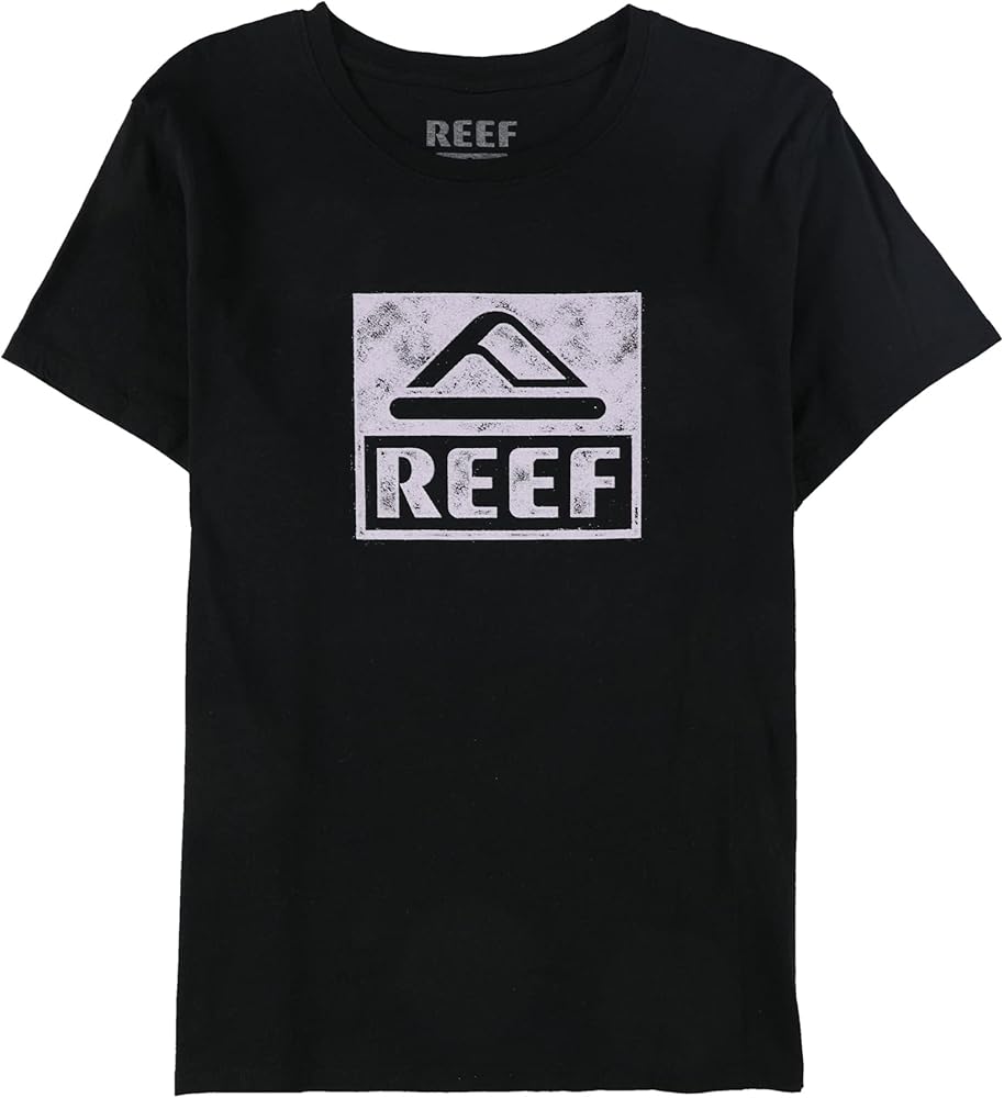 Reef Mens Relaxed Graphic T-Shirt, Black, Large