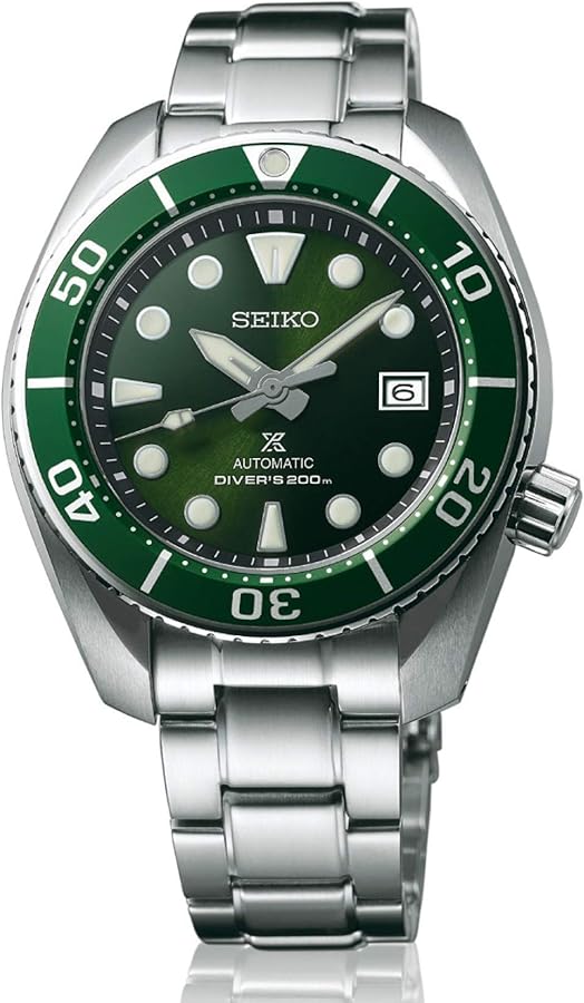 Seiko Prospex 3rd Gen"Sumo" Diver's 200m Automatic Green Dial Sapphire Glass Watch SPB103J1