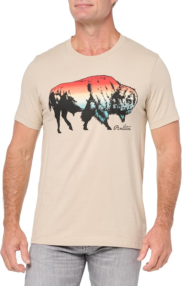 Pendleton Men's Ombre Bison Graphic T-shirt