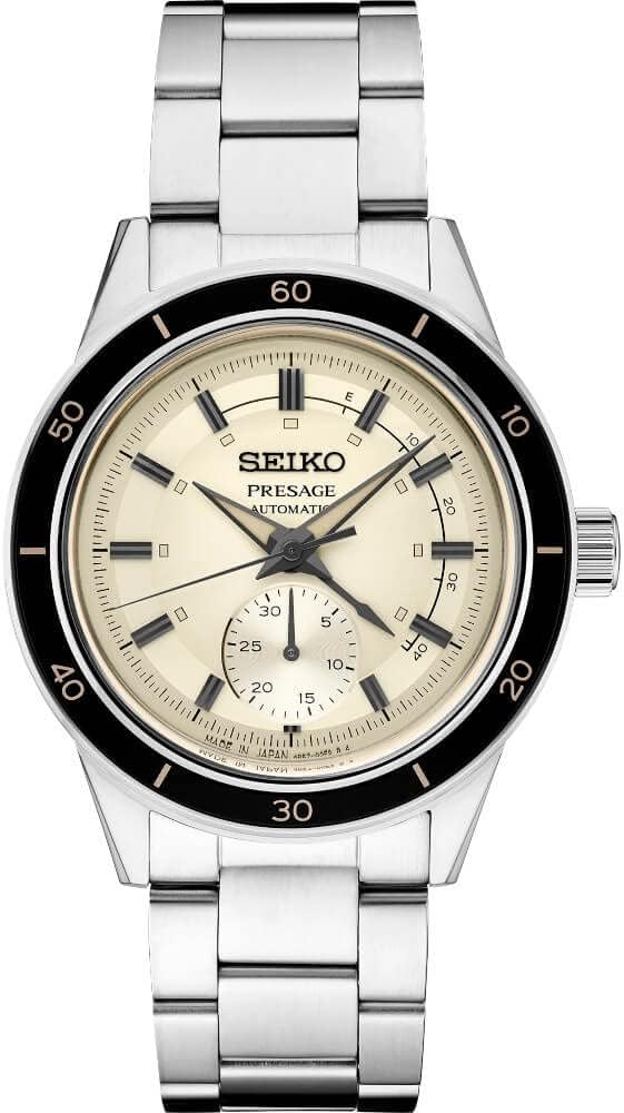 SEIKO SSA447 Automatic Watch for Men - Presage '60s Collection - Mechanical Winding Capabilities, Vintage Style Men's Watch - Water-Resistant 50M