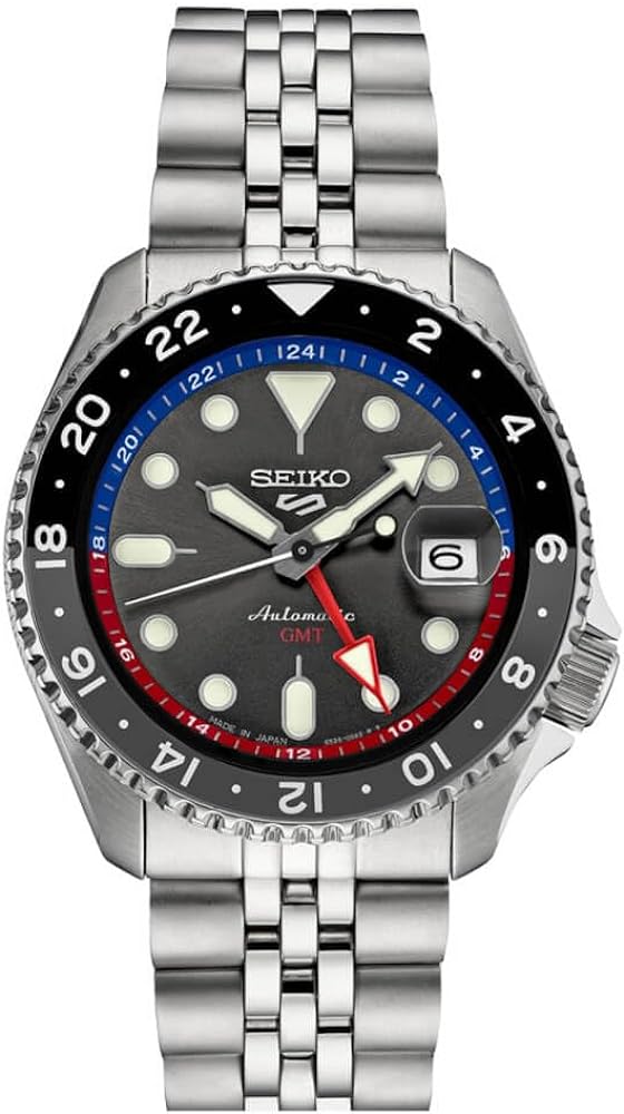 SEIKO SSK019J1,Men Sports,GMT,Mechanical,Automatic,Stainless,Silver Tone,WR,SSK019