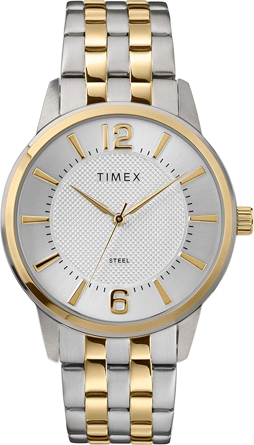 Timex Men's Dress Analog 40mm Stainless Steel Bracelet Watch