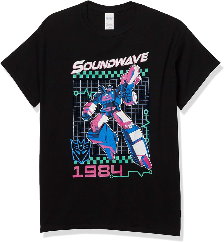 Transformers Men's Soundwave Retro Basic Solid Tee