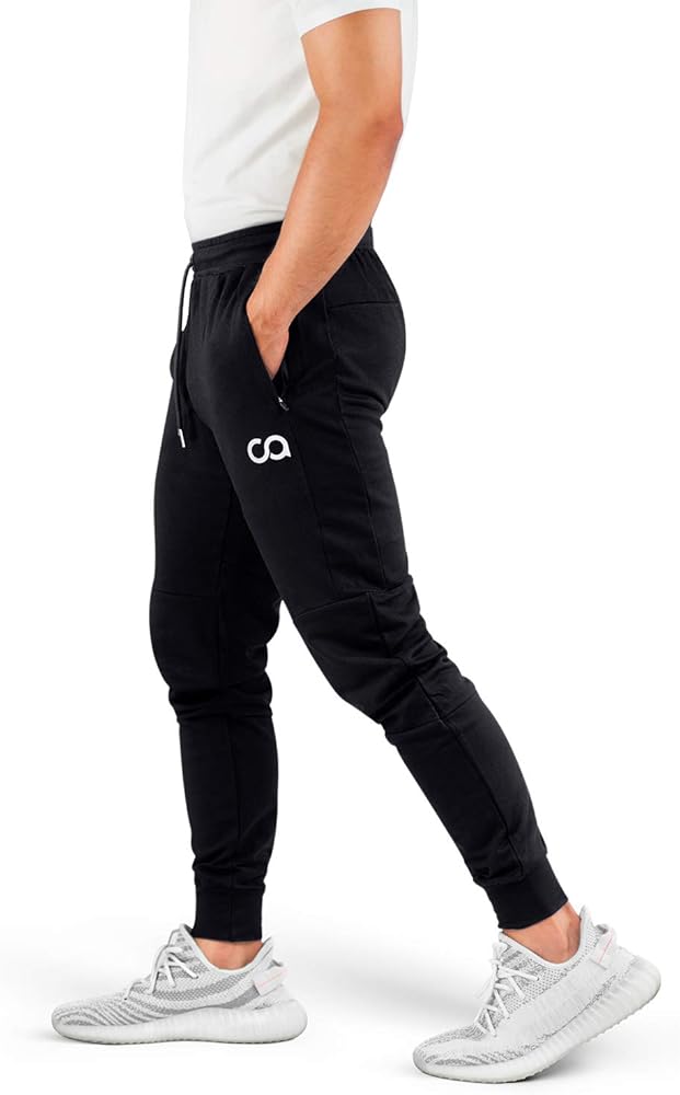 Contour Men’s Sweatpants with Pockets Zipper, Cruise Sweatpants for Men, Joggers for Men Slim Fit, Mens Joggers for Workout