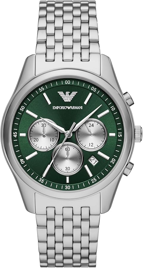 Emporio Armani Men's Chronograph Silver Stainless Steel Bracelet Watch (Model: AR11581)