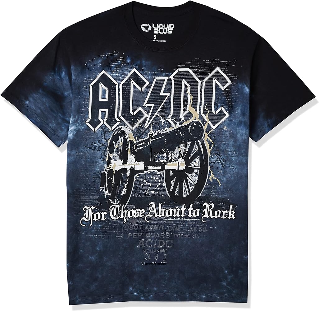 Liquid Blue Men's Ac/Dc Cannon Short Sleeve T-Shirt